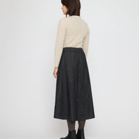 Pleated Culotte - Soft Denim Edition - FW26 - Black
