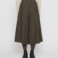 Pleated Culotte - Soft Denim Edition - FW26 - Olive
