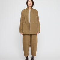 Open Short Coat - FW26 - Washed Walnut