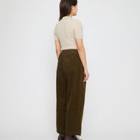 Pleated Trouser - Corduroy Edition - FW26 - Olive Corduroy