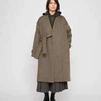 Wrap Wool Coat - FW26 - Sage Brown