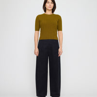 Ribbed Short Sleeves - FW26 - Kelp