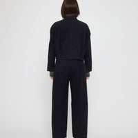 Signature 3/4 Cropped Shirt Jacket - Brushed Canvas Edition - Black