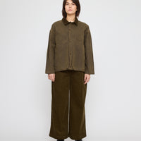Panel Pockets Shirt Jacket - Waxed Edition - FW26 - Olive Brown