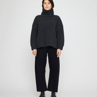 Chunky Ribbed Turtleneck Sweater - FW26 - Charcoal
