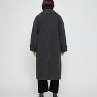 Double Breasted Wool Coat - FW26 - Charcoal Gray