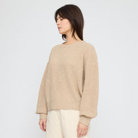 Signature Poet Sleeves Sweater - Yak Edition - Almond