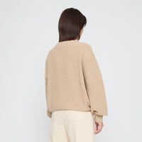 Signature Poet Sleeves Sweater - Yak Edition - Almond