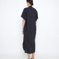Linen Shirtdress - SS25 - Charcoal Blue