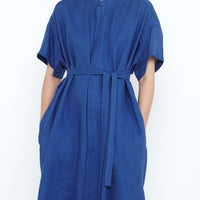 Linen Shirtdress - SS25 - Cobalt