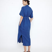 Linen Shirtdress - SS25 - Cobalt