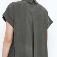 Signature Maxi Shirtdress - Tencel Edition - Pewter Green