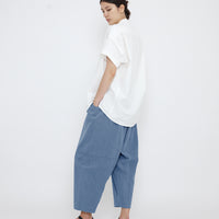 Mandarin Cocoon Short Sleeves Shirt - SS25 - Off-White