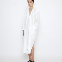 V-Neck Cocoon Midi Dress - SS25 - Off-White