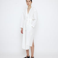 V-Neck Cocoon Midi Dress - SS25 - Off-White