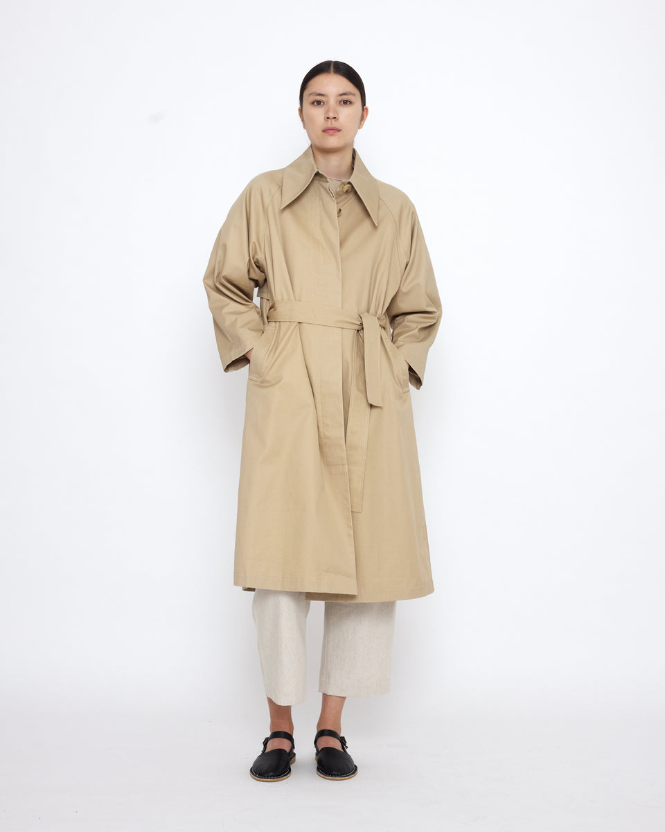 Spring Overcoat - SS25 - Tan Beige – 7115 by Szeki