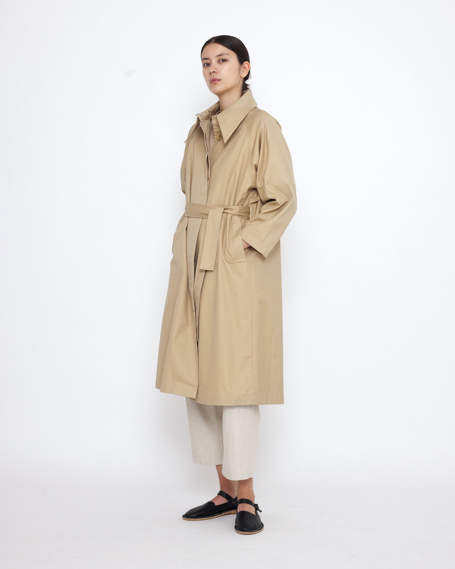 Spring Overcoat - SS25 - Tan Beige – 7115 by Szeki
