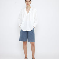 V-Neck Cocoon Top - SS25 - Off-White