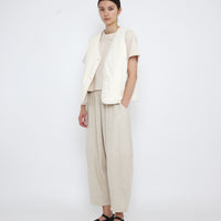 Reversible Quilted Vest - SS25 - Antique White