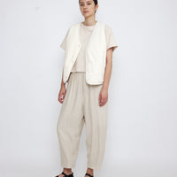 Reversible Quilted Vest - SS25 - Antique White