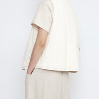Reversible Quilted Vest - SS25 - Antique White