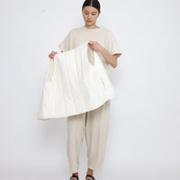Reversible Quilted Vest - SS25 - Antique White
