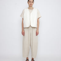 Reversible Quilted Vest - SS25 - Antique White