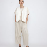 Reversible Quilted Vest - SS25 - Antique White