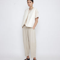 Reversible Quilted Vest - SS25 - Antique White