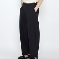 Signature Pleated Trouser - Textured Edition - Textured Black