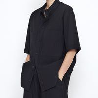 Double Pocket Shirt - SS25 - Textured Black