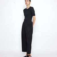 Signature Pleated Trouser - Textured Edition - Textured Black