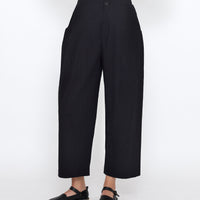 Signature Pleated Trouser - Textured Edition - Textured Black