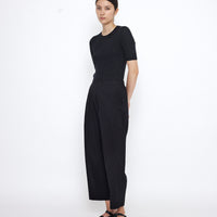 Signature Pleated Trouser - Textured Edition - Textured Black