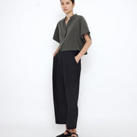 Mandarin Top - SS25 - Pewter Green