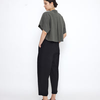 Mandarin Top - SS25 - Pewter Green