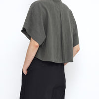 Mandarin Top - SS25 - Pewter Green