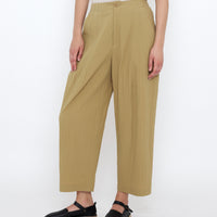 Signature Pleated Trouser - Textured Edition - Textured Dijon