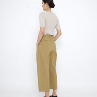 Signature Pleated Trouser - Textured Edition - Textured Dijon