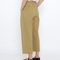 Signature Pleated Trouser - Textured Edition - Textured Dijon