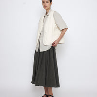 Linen Oversized Short Sleeves Shirt - SS25 - Sand Beige