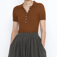 Collared Ribbed Fine Knit - SS25 - Color Options