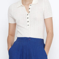 Collared Ribbed Fine Knit - SS25 - Color Options