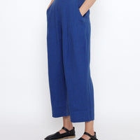 Linen Pleated Trouser - SS25 - Cobalt