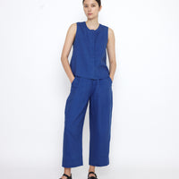 Linen Playtop - SS25 - Cobalt