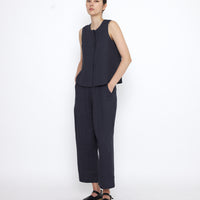 Linen Playtop - SS25 - Charcoal Blue