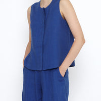 Linen Playtop - SS25 - Cobalt