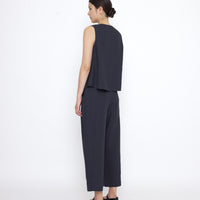 Linen Playtop - SS25 - Charcoal Blue