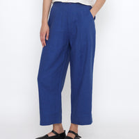 Linen Pleated Trouser - SS25 - Cobalt