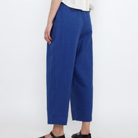 Linen Pleated Trouser - SS25 - Cobalt